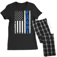 Fight Diabetic Survivor American Flag Diabetes Awareness T Shirt Women's Pajamas Set | Artistshot