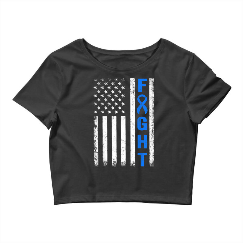 Fight Diabetic Survivor American Flag Diabetes Awareness T Shirt Crop Top by cm-arts | Artistshot