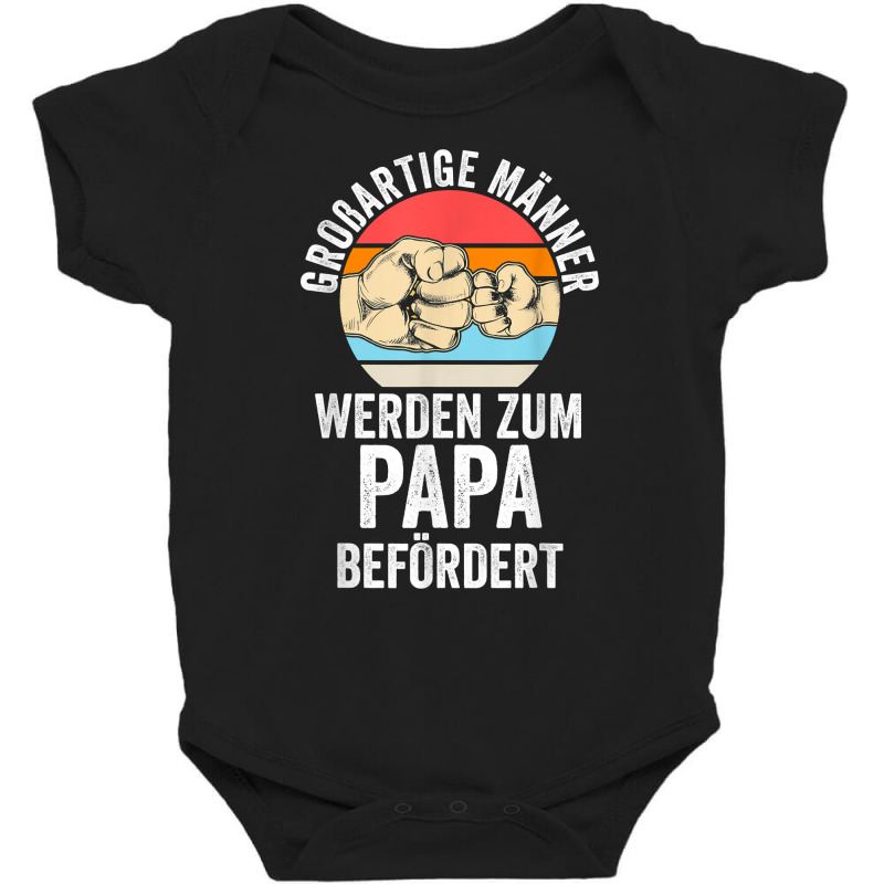 Mens Großartige Männer Werden Zum Papa Befördert Dad T Shirt Baby Bodysuit by montistd | Artistshot