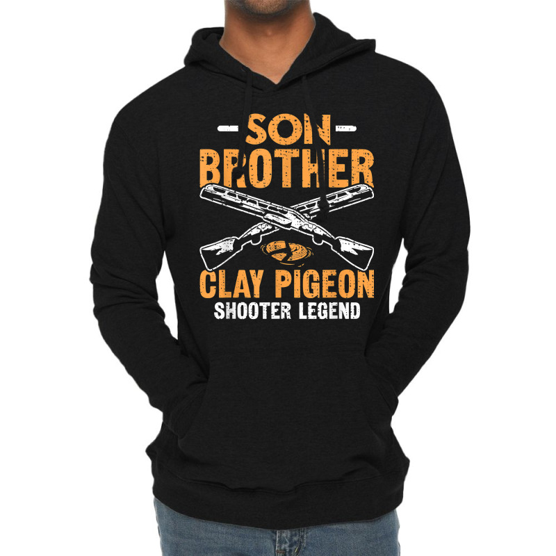 Son Brother Clay Pigeon Shooter Legend Clay Target Shooting T Shirt Lightweight Hoodie | Artistshot