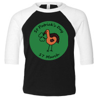 Thanksgiving Turkey And Shamrock St Patricks Day Toddler 3/4 Sleeve Tee | Artistshot