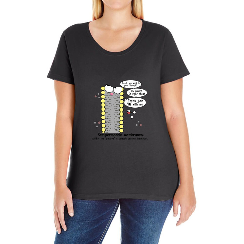 Passive Aggressive Cell Membrane Ladies Curvy T-Shirt by GregoryHaverstock | Artistshot