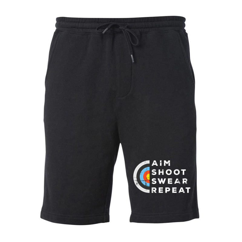 Aim Shoot Swear Repeat Archery Costume Archer Archery Fleece Short | Artistshot