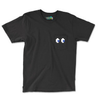 Retro Arcade Game Ghost Eyes T Shirt Pocket T-shirt | Artistshot