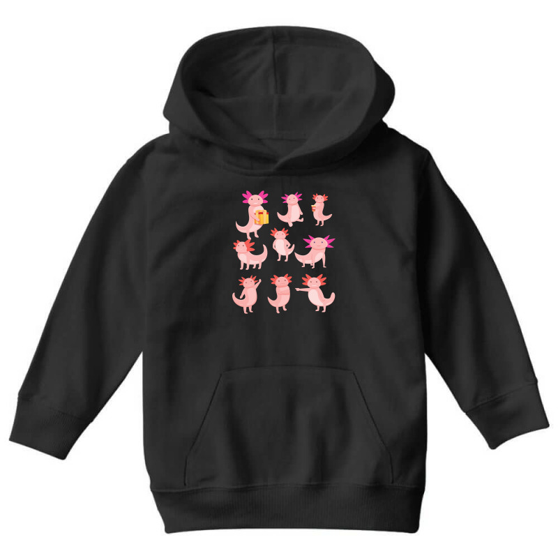 Pack Cute Axolotl  Design Me Loves Axolotl Youth Hoodie by Min03 | Artistshot