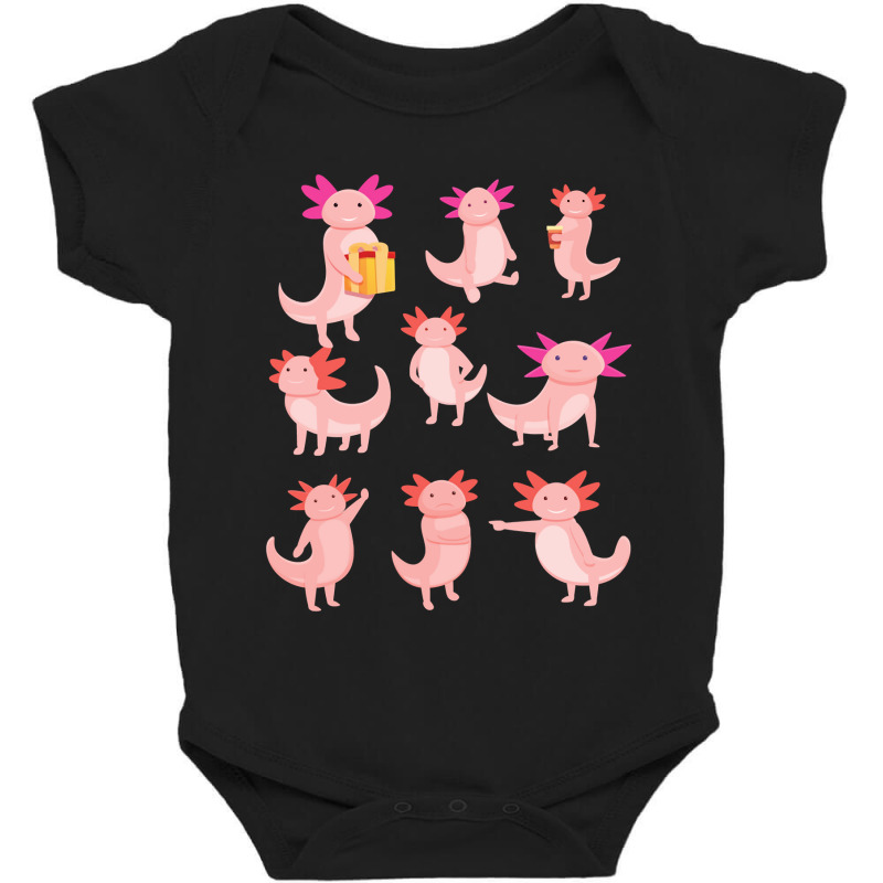 Pack Cute Axolotl  Design Me Loves Axolotl Baby Bodysuit by Min03 | Artistshot