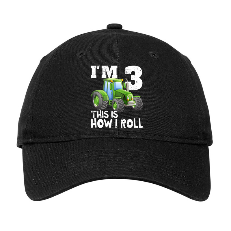 Kids Green Farm Tractor 3rd Birthday Party Gift 3 Year Old Adjustable Cap | Artistshot