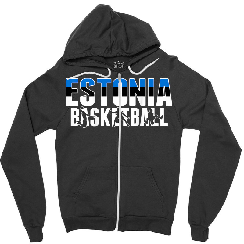 Estonia Basketball Fans Jersey   Estonian Flag Sport Lovers T Shirt Zipper Hoodie | Artistshot