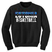 Estonia Basketball Fans Jersey   Estonian Flag Sport Lovers T Shirt Youth Sweatshirt | Artistshot