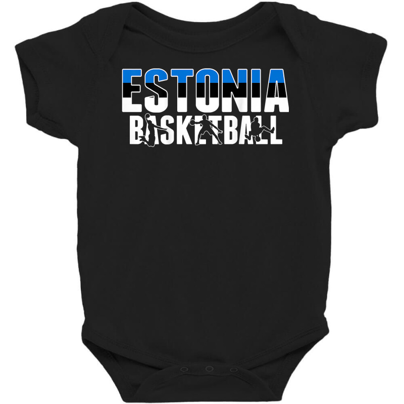 Estonia Basketball Fans Jersey   Estonian Flag Sport Lovers T Shirt Baby Bodysuit | Artistshot