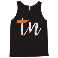 Tennessee State Flag Orange And White Home Shirt Distressed T Shirt Tank Top | Artistshot