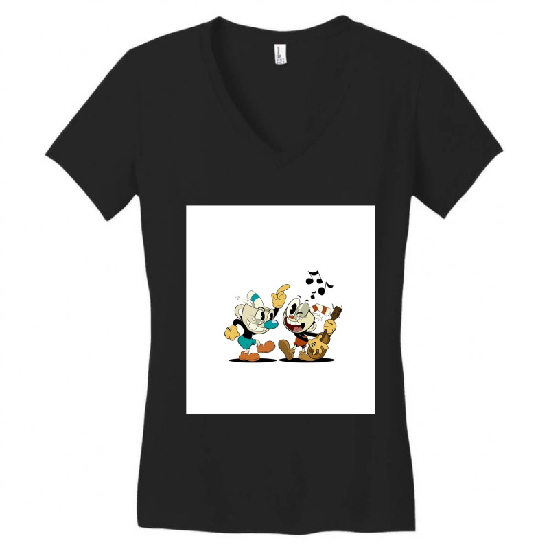 The Cuphead Show Sleeveless Top Women's V-Neck T-Shirt by cm-arts | Artistshot