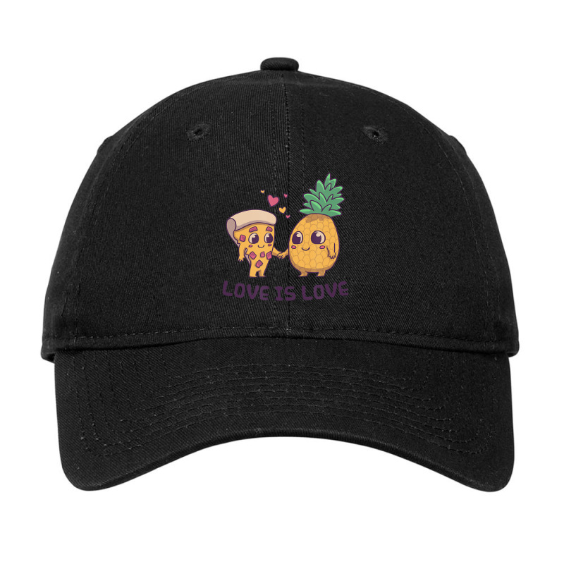 Love Cute Pride Pineapple Pizza Adjustable Cap | Artistshot