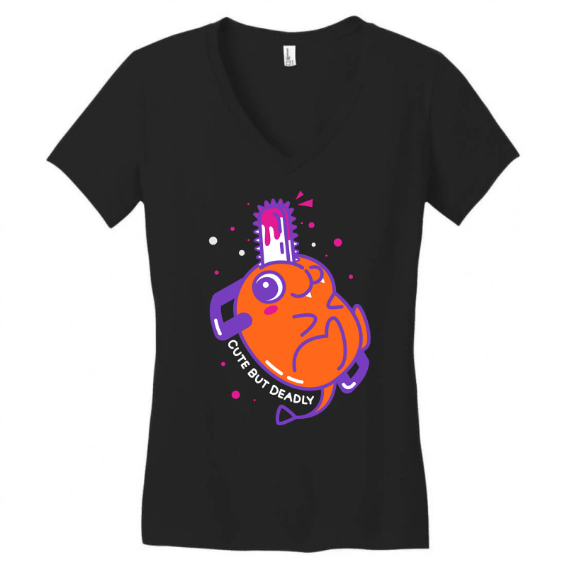 Cute But Deadly Women's V-Neck T-Shirt by laurynvanhoose | Artistshot