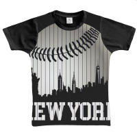 New York Ny Skyline Baseball Stripes For Gameday Retro Style Graphic Youth T-shirt | Artistshot