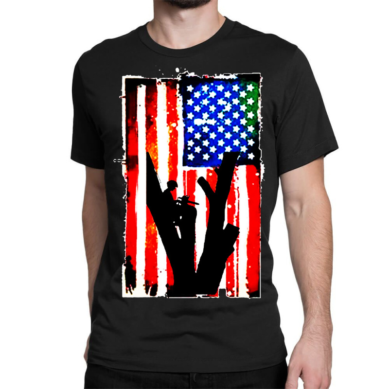 Funny American Flag Arborist Classic T shirt By Trokeryth Artistshot