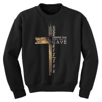 John 316 Christian Cross Bible Youth Sweatshirt | Artistshot