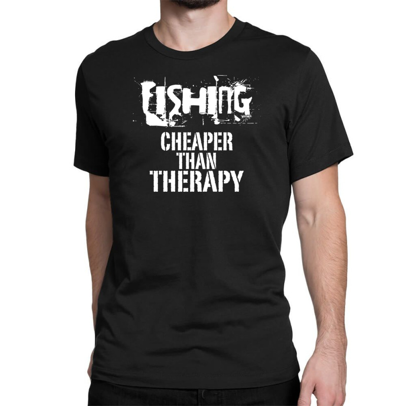 Fishing, Cheaper Than Therapy Classic T-shirt by minarsihre | Artistshot