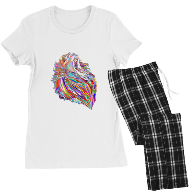 Roaring Regal Rainbow Lion Women's Pajamas Set by mimifrisby | Artistshot