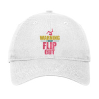 Funny Gymnast Warning I Might Flip Out Gymnastics T Shirt Adjustable Cap | Artistshot