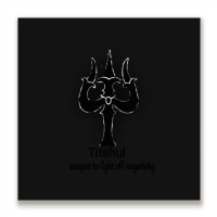 Trishul Art Work Metal Print Square | Artistshot