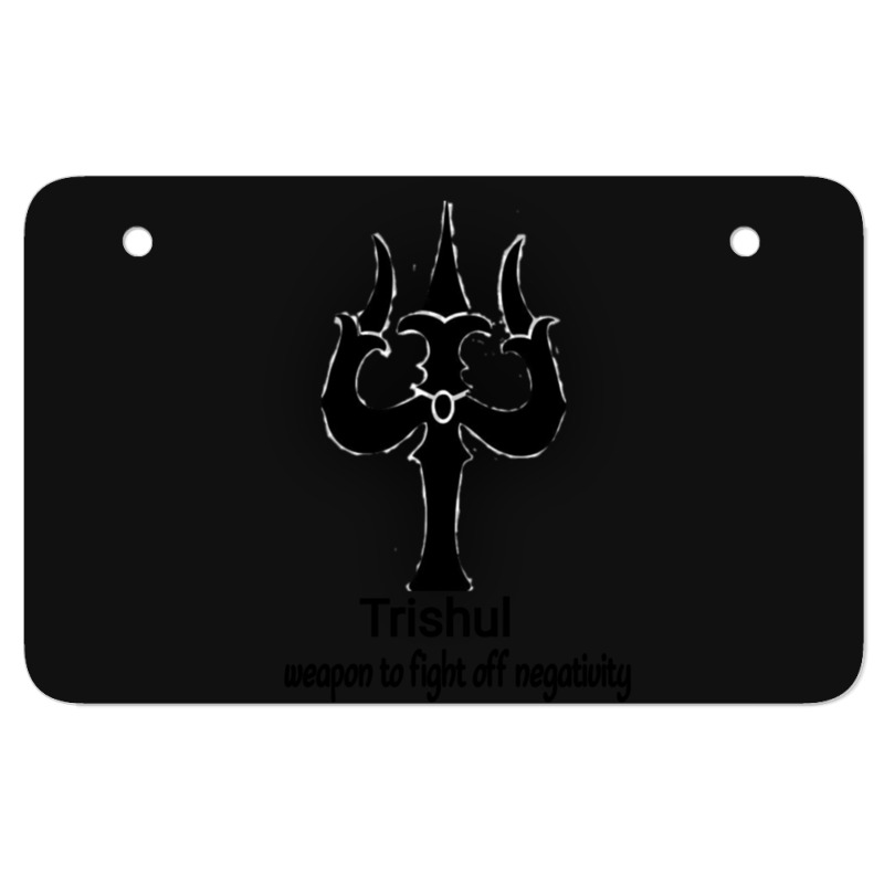 Trishul Art Work Atv License Plate | Artistshot