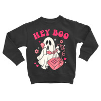 Hey Boo Funny Halloween Costume Spooky Season Ghost Landline T Shirt Toddler Sweatshirt | Artistshot