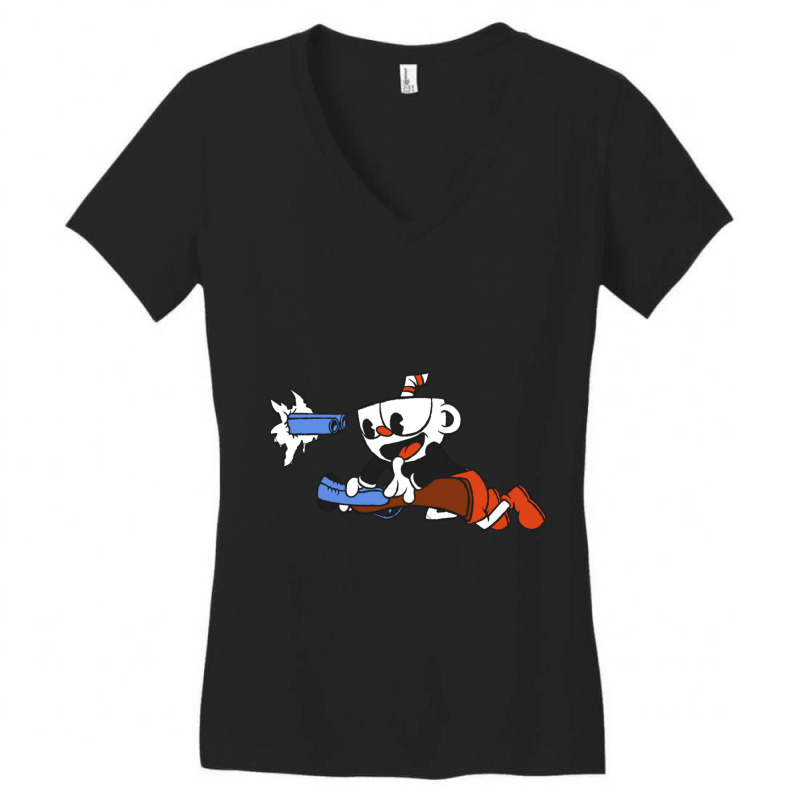 Lover Gift Multiplayer Cuphead Video Game Gifts For Movie Fan Women's V-Neck T-Shirt by cm-arts | Artistshot