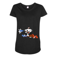 Lover Gift Multiplayer Cuphead Video Game Gifts For Movie Fan Maternity Scoop Neck T-shirt | Artistshot