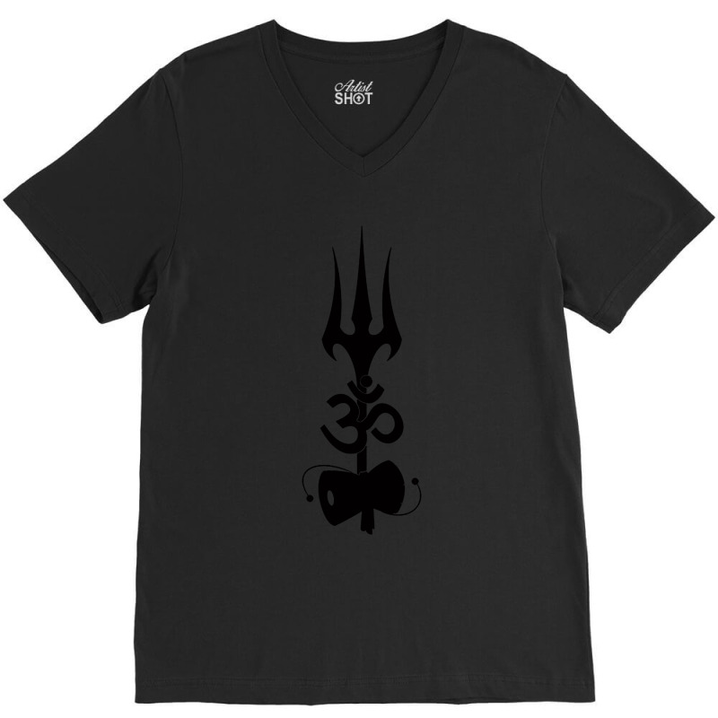 Trishul Of Shiv V-neck Tee | Artistshot