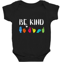 Be Kind Asl American Sign Language Cute Kindness Baby Bodysuit | Artistshot