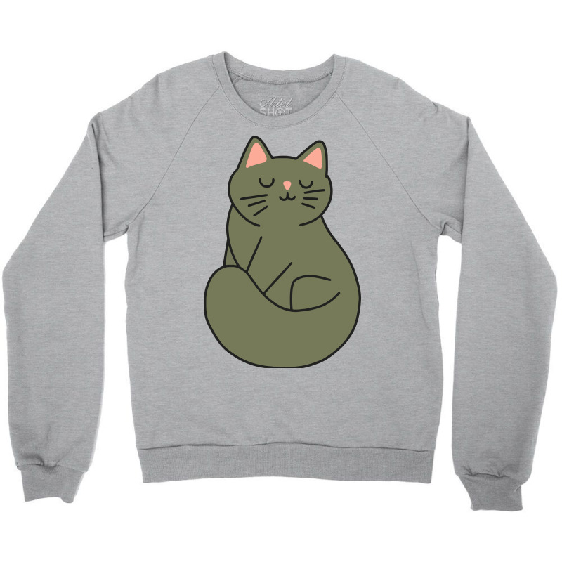 Green Cat Crewneck Sweatshirt | Artistshot