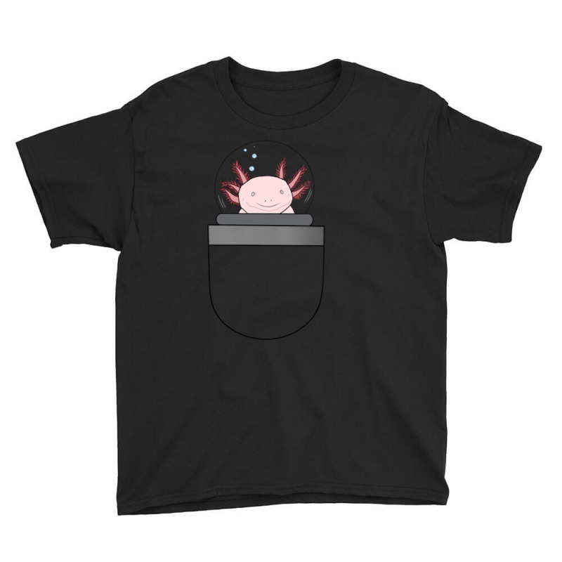 Pocket Axolotl - Albino Youth Tee by Min03 | Artistshot