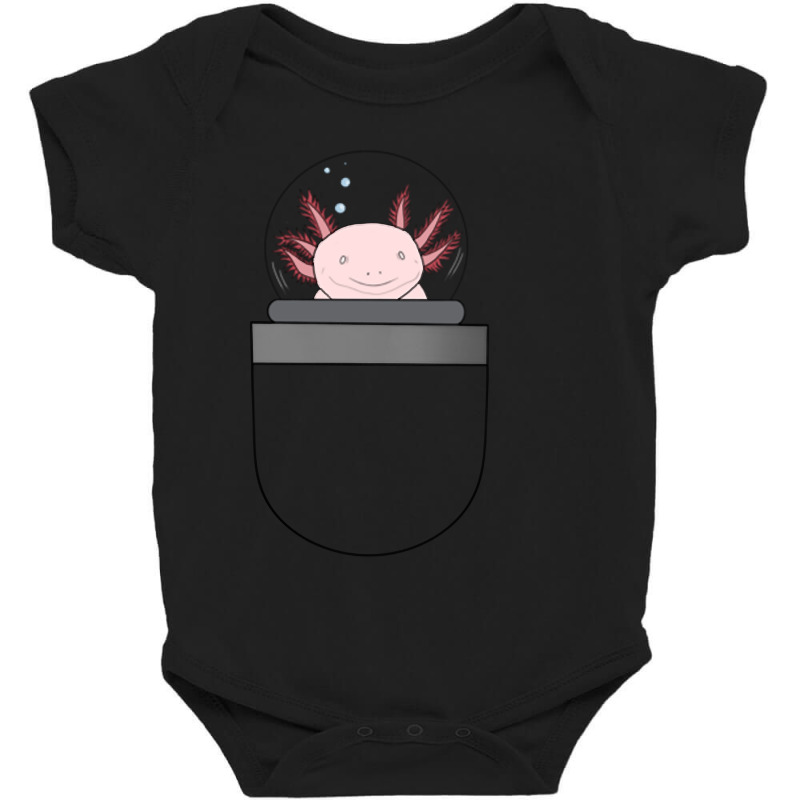 Pocket Axolotl - Albino Baby Bodysuit by Min03 | Artistshot