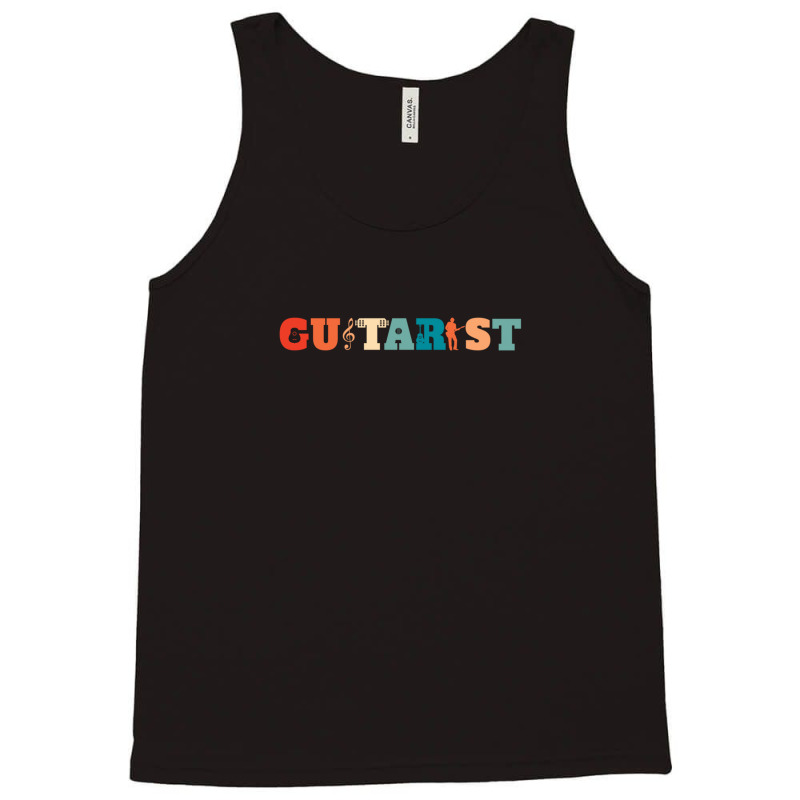 Retro Guitar String Instrument Musician   Vintage Guitarist 1 Tank Top | Artistshot