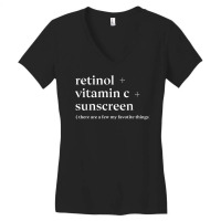 Retinol Vitamin C And Sunscreen Aesthetic Esthetician Nurse T Shirt Women's V-neck T-shirt | Artistshot