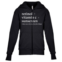 Retinol Vitamin C And Sunscreen Aesthetic Esthetician Nurse T Shirt Youth Zipper Hoodie | Artistshot