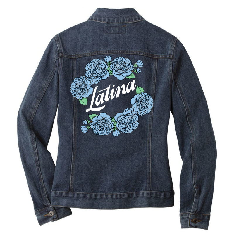 Latina Blue Rose For Dark Ladies Denim Jacket by autlu2024 | Artistshot