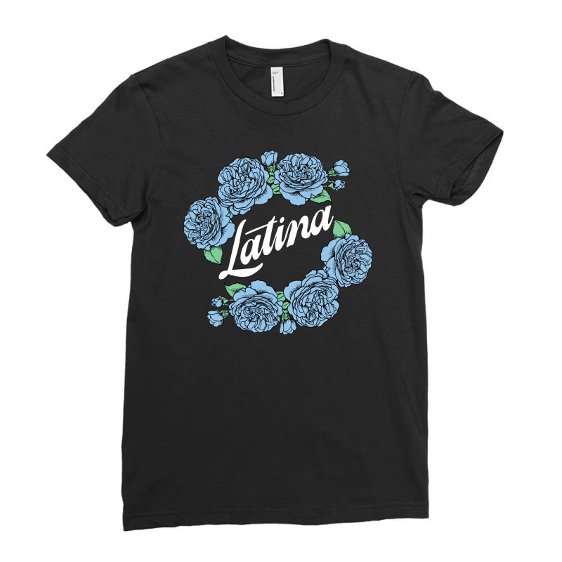 Latina Blue Rose For Dark Ladies Fitted T-Shirt by autlu2024 | Artistshot