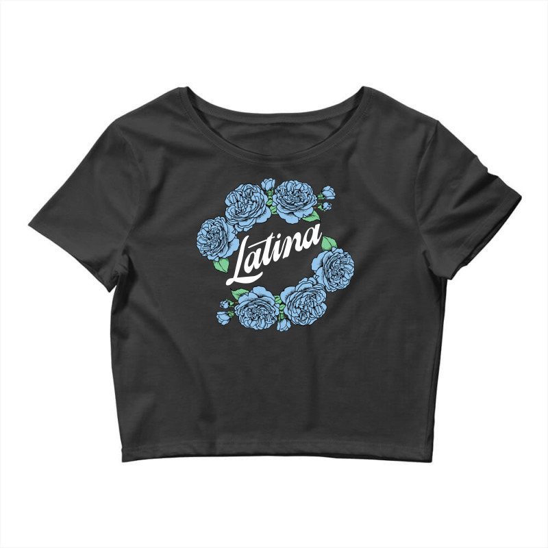 Latina Blue Rose For Dark Crop Top by autlu2024 | Artistshot