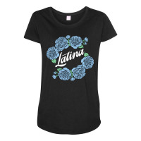 Latina Blue Rose For Dark Maternity Scoop Neck T-shirt | Artistshot