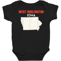 West Burlington Iowa Usa State America Travel Iowan T Shirt Baby Bodysuit | Artistshot