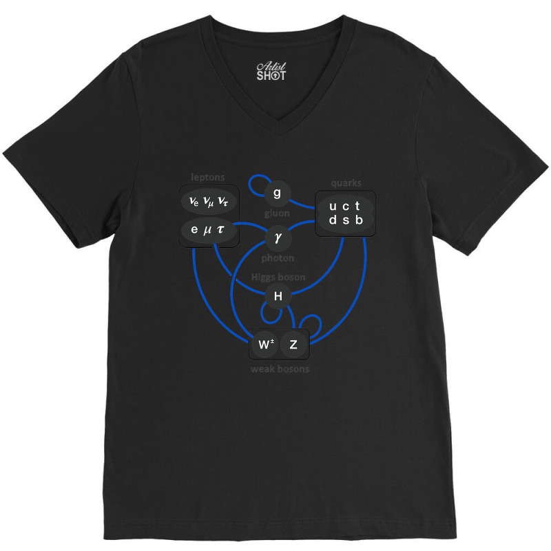 Standard Model Particles Higgs Boson Physics Theory V-Neck Tee by cm-arts | Artistshot