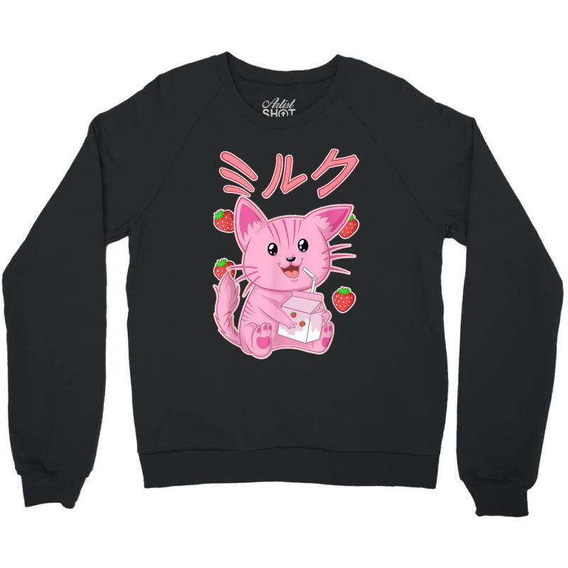 Japanese Anime Otaku Strawberry Milkshake Clothes Crewneck Sweatshirt by ROMAINEDWILEY | Artistshot