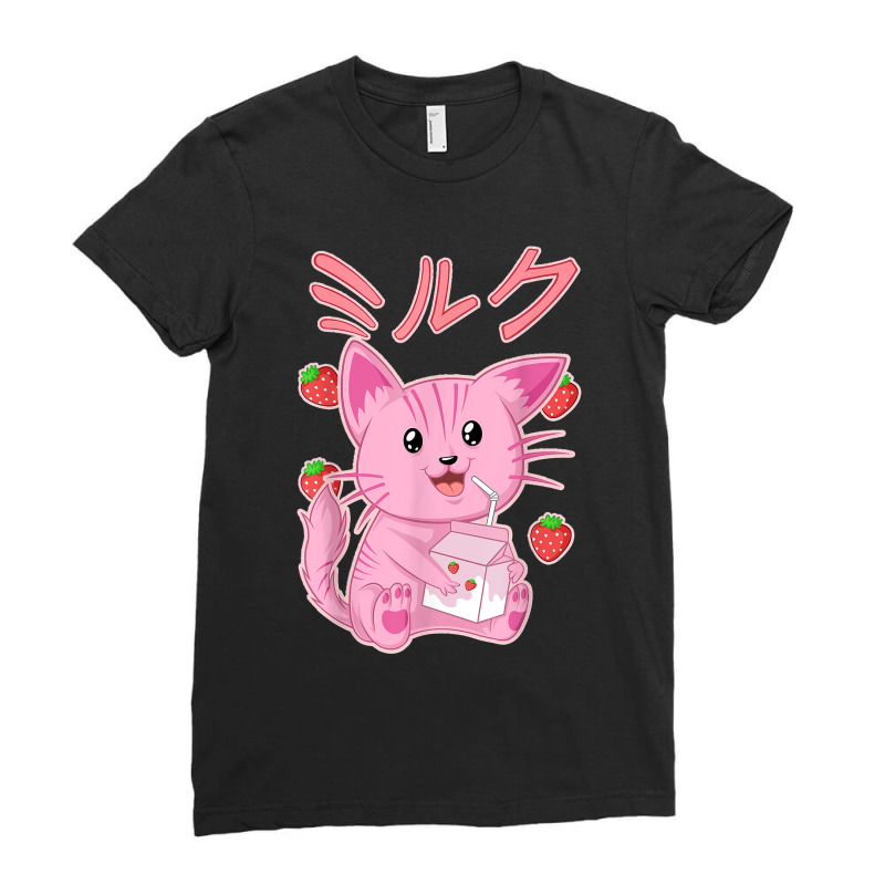 Japanese Anime Otaku Strawberry Milkshake Clothes Ladies Fitted T-Shirt by ROMAINEDWILEY | Artistshot