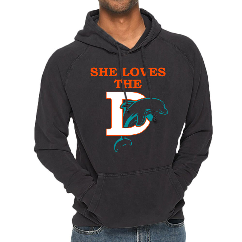 Funny Miami Football Team - She Loves The D Vintage Hoodie | Artistshot