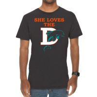 Funny Miami Football Team - She Loves The D Vintage T-shirt | Artistshot