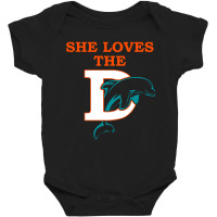 Funny Miami Football Team - She Loves The D Baby Bodysuit | Artistshot