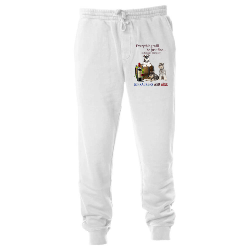 Miniature Schnauzer Just Fine With Wine Unisex Jogger | Artistshot