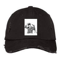 Leonard Cohen Original Hand Drawn Ink Print Vintage Cap | Artistshot